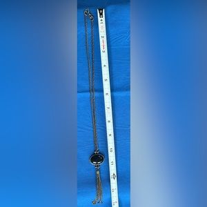 Brass and black necklace